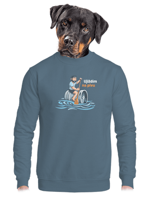 Ujíždím na pivu unisex mikina bez kapuce Nordic Blue