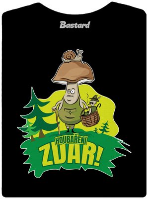 Houbaření zdar dámské tričko s lemem Black