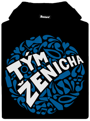 Tým ženicha pánská mikina klokanka Black