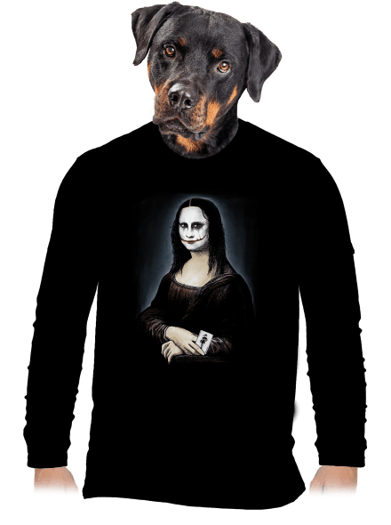 Mona Joker Lisa pánské dlouhý rukáv Black