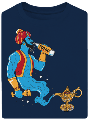 Gin a tonic unisex tričko oversized Midnight Blue