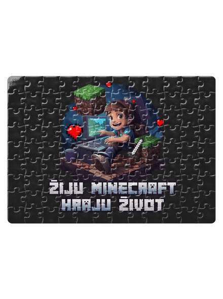 Žiju Minecraft puzzle White
