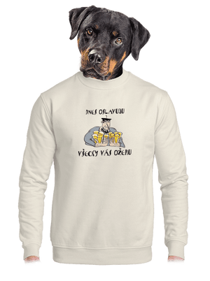 unisex mikina bez kapuce
