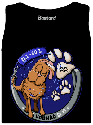 Psí horoskop: Vodnář dámské tílko klasické Black