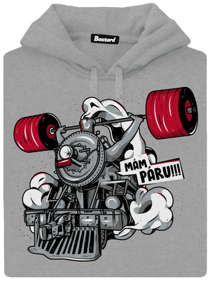 Lokomotiva pánská mikina klokanka Light Melange