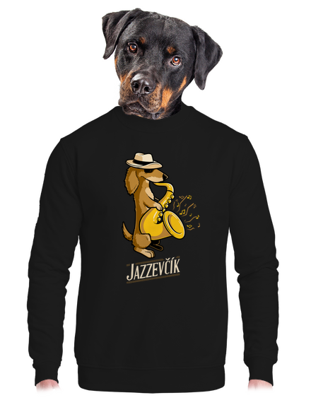 Jazzevčík unisex mikina bez kapuce Black