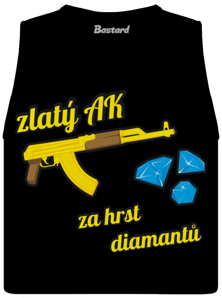 Zlatý AK dámské tílko volné Black