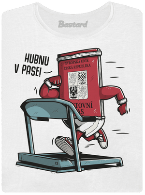 Hubnu v pase dámské tričko s lemem White