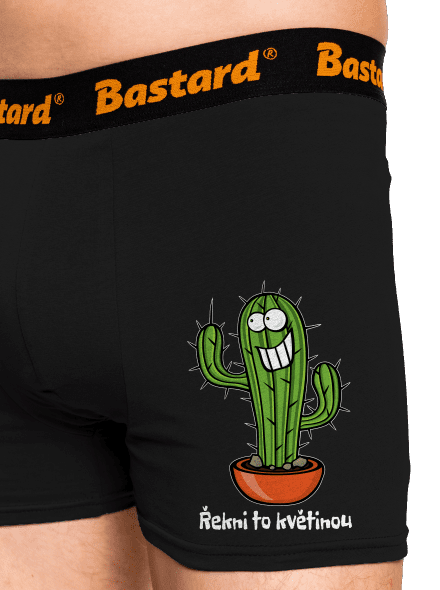 Řekni to květinou boxerky Black