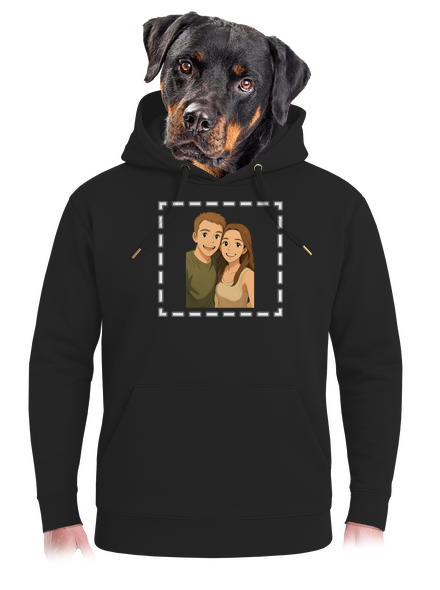 Ghibli efekt z vlastní fotky unisex mikina premium Dark Black