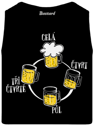 Pivní hodiny pánské tílko Black