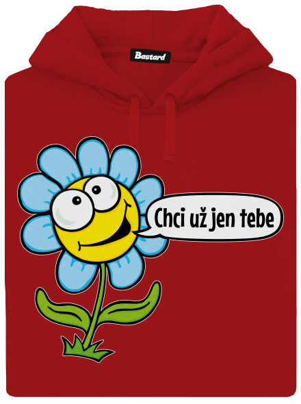 Chci už jen tebe dámská mikina klokanka Red Mal
