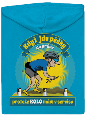 Závislost na kole dámská mikina na zip Blue Atol