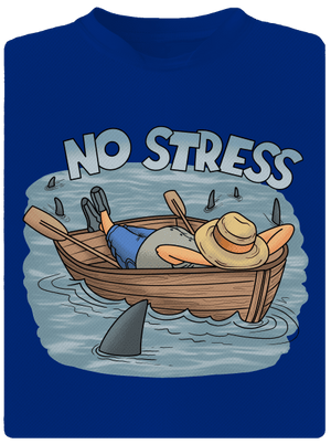 No stress pánské sportovní tričko Royal Blue Mal