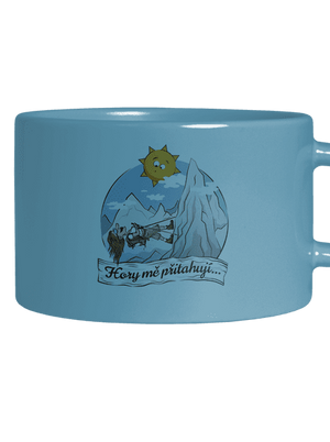 Hory mě přitahují hrnek makronka Blue Macaron