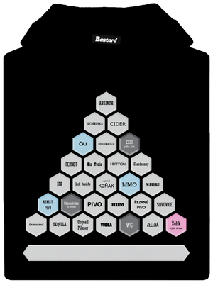 Textový alko kvíz a fix pánská mikina klokanka Black