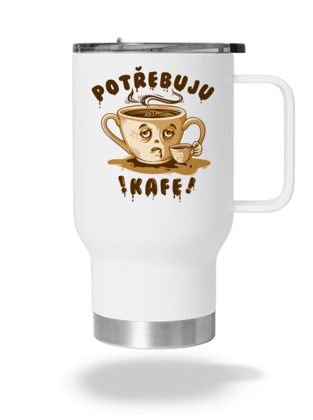 Potřebuju kafe termohrnek White