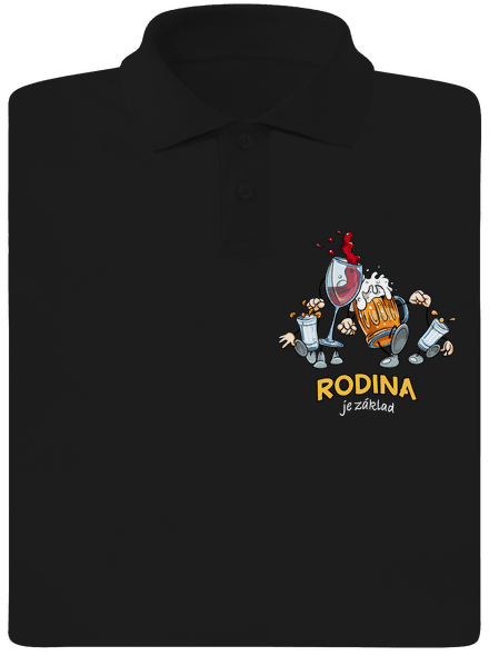 Rodina je základ pánská polokošile Black