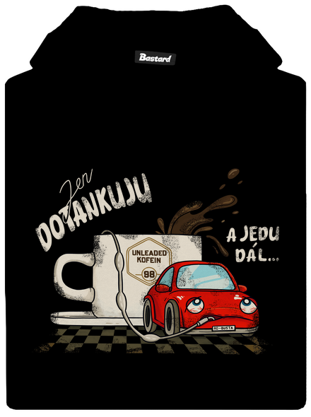 Dotankuju a jedu dětská mikina klokanka Black