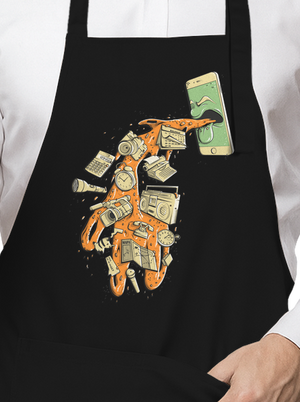 Digitální kocovina zástěra Black