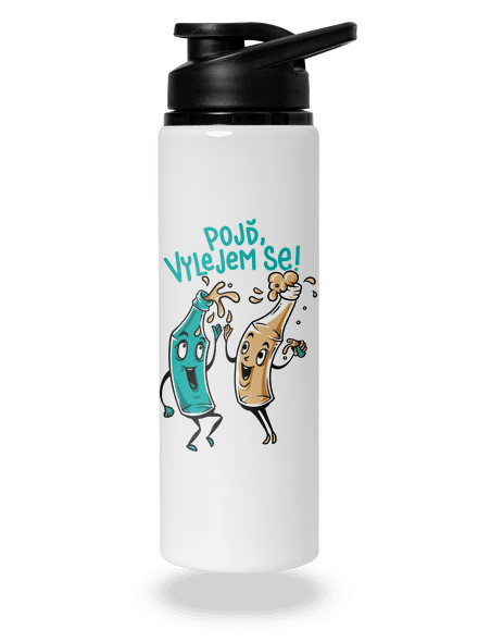 Vylitý lahev na vodu White
