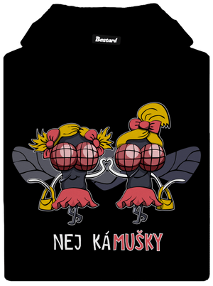 Nej kámušky pánská mikina klokanka Black