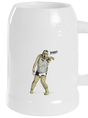 Beer zombie půllitr White