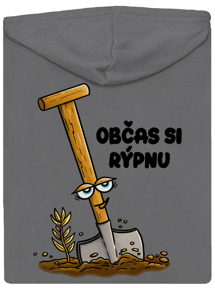 Občas si rýpnu dámská mikina na zip Steel Gray