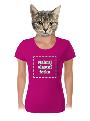 Vlastní potisk dámské tričko Fuchsia Red