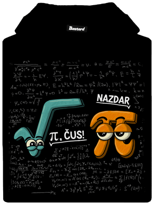 Pí, čus! pánská mikina klokanka Black