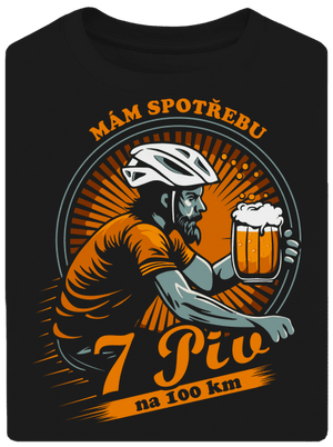 Spotřeba 7 na 100 unisex tričko oversized Black