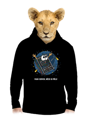 Padá server dětská mikina klokanka Black