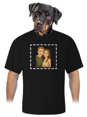 Ghibli efekt z vlastní fotky unisex tričko oversized Black