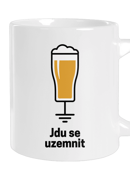 Jdu se uzemnit velký hrnek White
