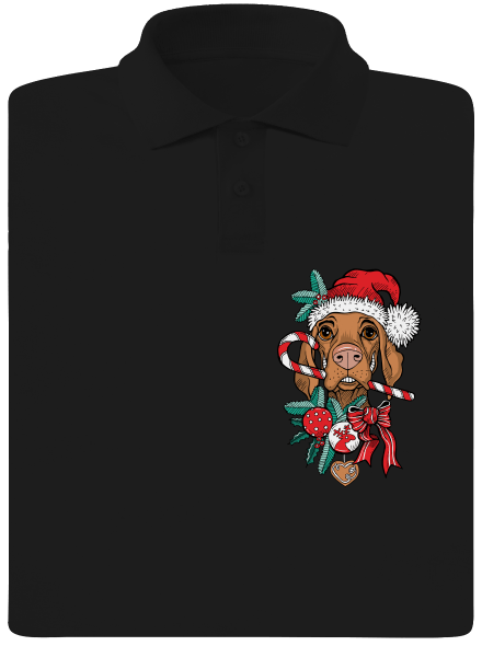 Vánoční vyžla pánská polokošile Black