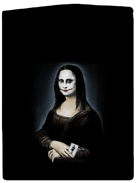 Mona Joker Lisa pánská mikina na zip Black