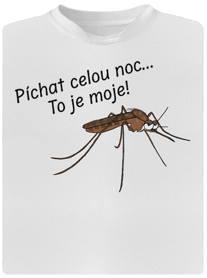 Komár s výdrží pánské sportovní tričko White