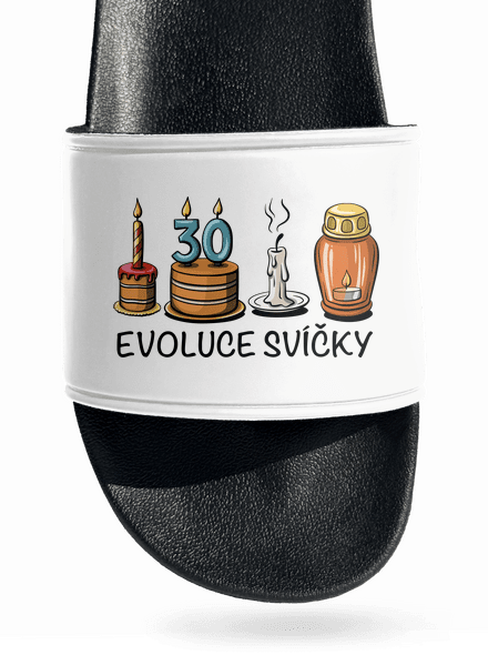 Evoluce svíčky pantofle White