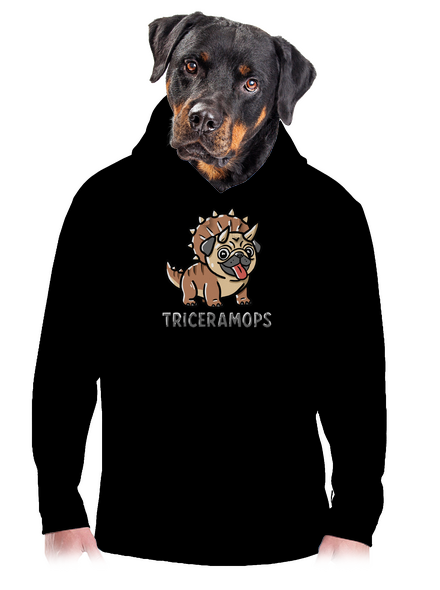 Triceramops pánská mikina klokanka Black