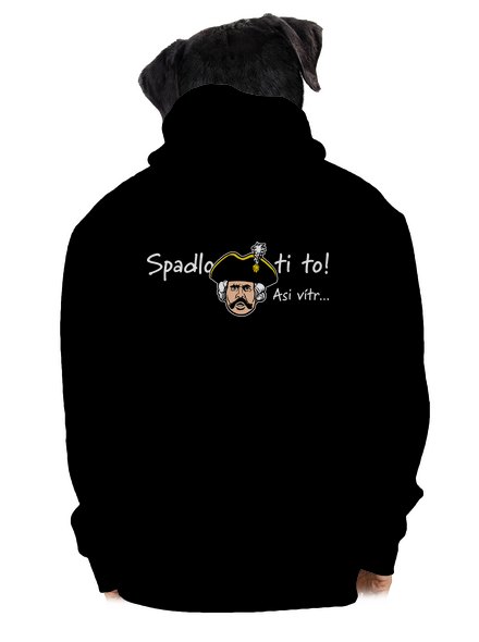 Spadlo ti to pánská mikina na zip Black