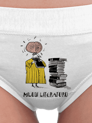 Miluji literaturu dámské kalhotky White