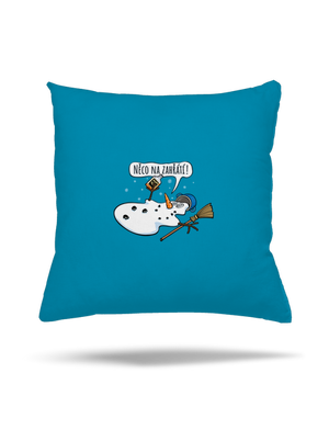 Něco na zahřátí polštář Blue Turquoise