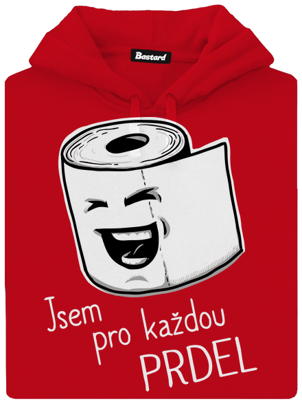 Prdel pánská mikina klokanka Red