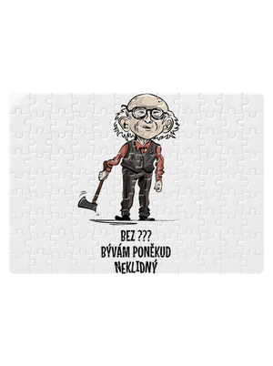 Neklidný - vlastní text puzzle White