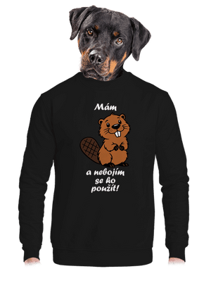 unisex mikina bez kapuce