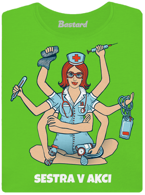 Sestra v akci dámské tričko Apple Green