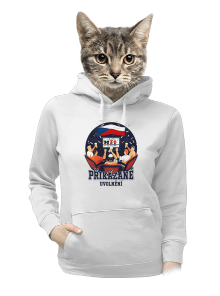 Přikázané uvolnění dámská mikina klokanka White