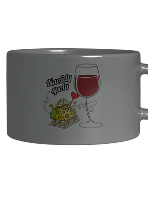 Navždy spolu hrnek makronka Grey Macaron