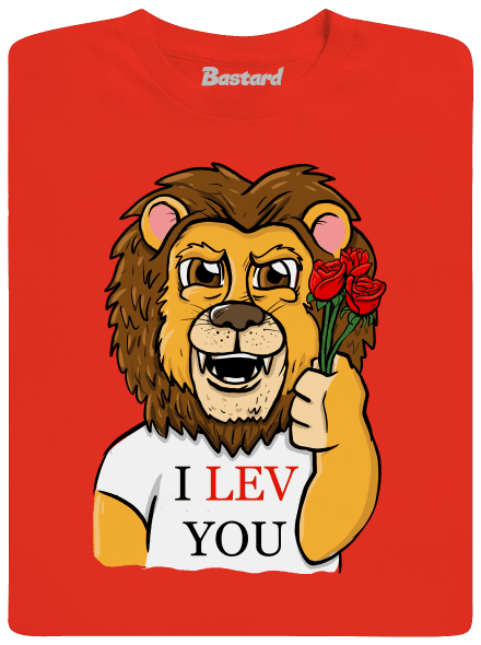 I lev you pánské tričko Fiery Red