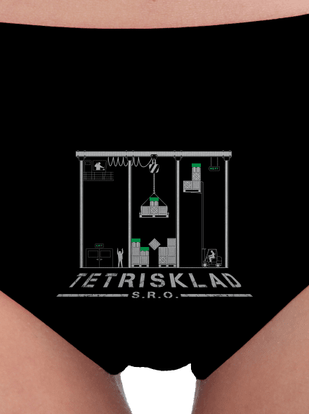 Tetrisklad dámské kalhotky Black